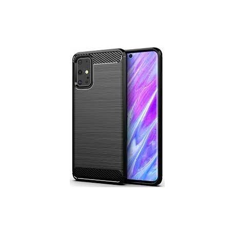 Samsung Galaxy S20 G980 Case Carbon Fiber Design TPU Flexible Soft Black