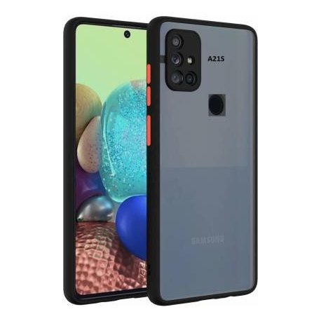 Samsung Galaxy A21S A217 Colored Buttons Case Black