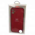IPhone 12 Coblue K13 Leather Style Back Case Full Camera Protection Red