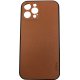IPhone 12 Pro Coblue K13 Leather Style Back Case Full Camera Protection Brown