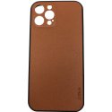 IPhone 12 Pro Coblue K13 Leather Style Back Case Full Camera Protection Brown