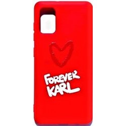Samsung Galaxy A41 A415 Karl Lagerfeld Soft Silicone Case For Ever Karl Red