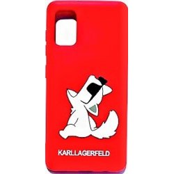Samsung Galaxy A41 A415 Karl Lagerfeld Soft Silicone Case Choupette Red