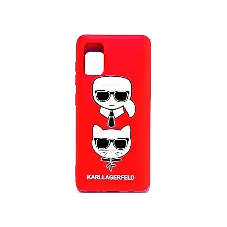 Samsung Galaxy A41 A415 Karl Lagerfeld Soft Silicone Case Ikonik Red