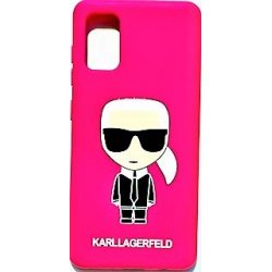 Samsung Galaxy A41 A415 Karl Lagerfeld Soft Silicone Case Ikonik Pink