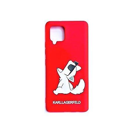 Samsung Galaxy A42 5G A425 Karl Lagerfeld Soft Silicone Case Choupette Red