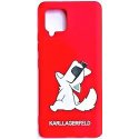 Samsung Galaxy A42 5G A425 Karl Lagerfeld Soft Silicone Case Choupette Red