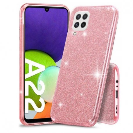 Samsung Galaxy A22 4G A225 Glitter Case Pink