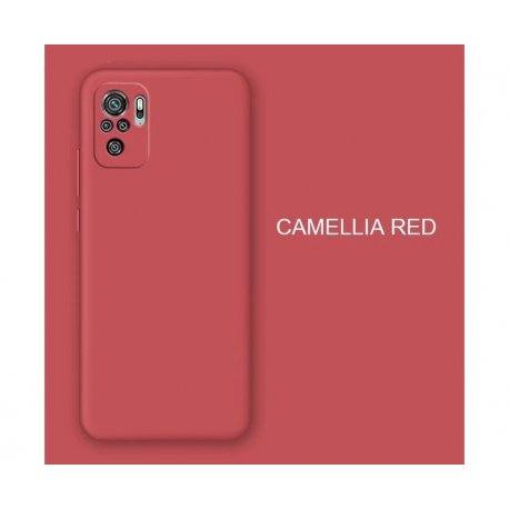 Xiaomi Redmi Note 10 4G/10S Silky And Soft Touch Silicone Cover Camera Protect Camellia Red