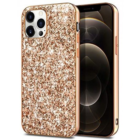 IPhone 12/12 Pro Glitter Swar Case RoseGold