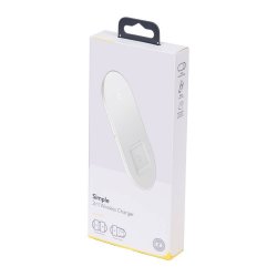 Baseus WXJK-02 Simple 2In1 Wireless Charger QI For Smartphones And Airpods 15W White