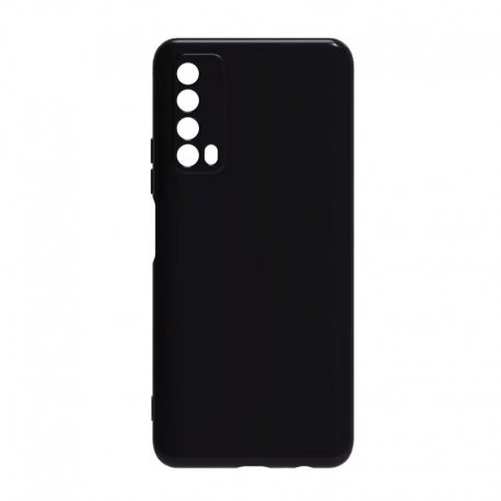 Huawei P Smart 2021 Silky And Soft Touch Silicone Cover Full Camera Protection Black