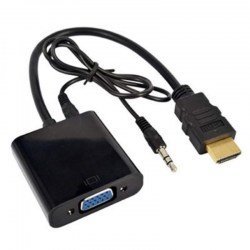 MBaccess VGA to HDMI Adapter Converter Cable with 3.5 mm Audio Output