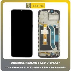 Realme C3 Lcd+TouchScreen+Frame Black Service Pack