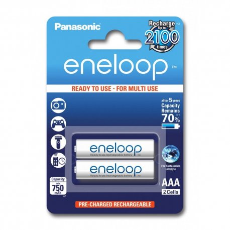 Panasonic Eneloop R03 / AAA 750mAh Battery - 2 Pcs Blister