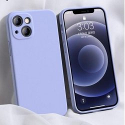 IPhone 13 Silicone Case Full Camera Protection Light Blue