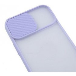 Samsung Galaxy A03S A037 Soft Edges Case With Camera Sliding Door Design Lila