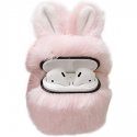 Apple Airpods 1/2 Fur Rabbit Case Pink