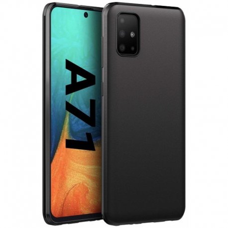 Samsung Galaxy A71 A715 Silky And Soft Touch Silicone Cover Black