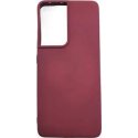 Samsung Galaxy S21 Ultra G998 Silky And Soft Touch Silicone Cover Burgundy