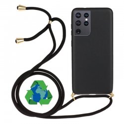 Samsung Galaxy S21 Ultra G998 Neck Strap Tpu Case Transperant