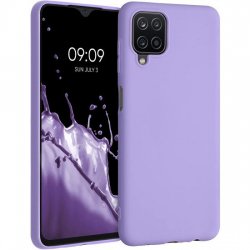 Samsung Galaxy A12 A125 Silky And Soft Touch Silicone Cover Purple