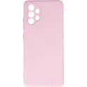 Samsung Galaxy A32 4G A325 Silky And Soft Touch Silicone Cover Full Camera Protection Pink Sand