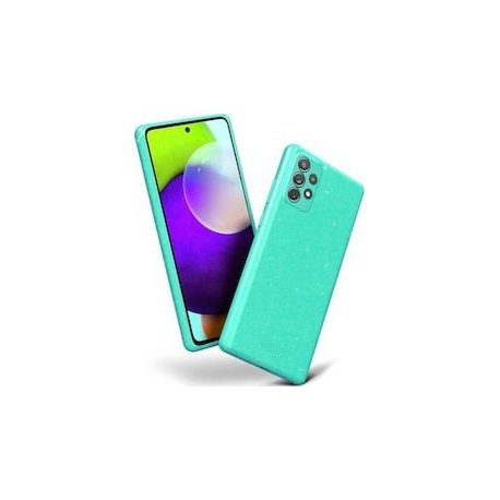 Samsung Galaxy A03S A037 Silky And Soft Touch Silicone Cover Full Camera Protection Hot Green