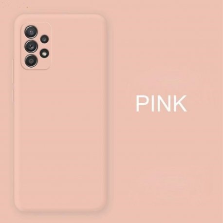 Samsung Galaxy A03S A037 Silky And Soft Touch Silicone Cover Full Camera Protection Pink Sand