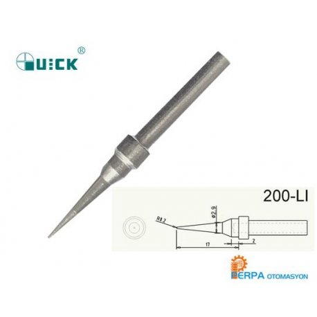 Quick 200-LI - Conical 0.2 x 17mm Lead Free Soldering Iron For High Frequency Solders
