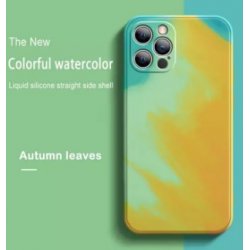 IPhone 11 Pro Max Art Gradient Watercolor Paint Silicone Case Green