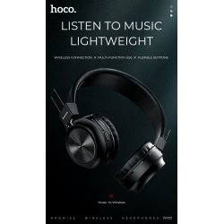 Hoco W25 Promise Wireless Headphones Deep Bass Black