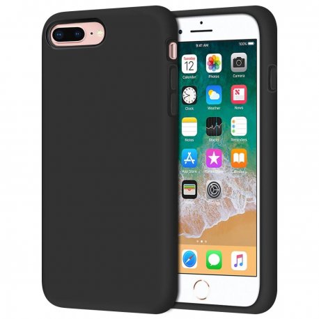 IPhone 7 Plus/8 Plus LO Silky And Soft Touch Silicone Cover Black