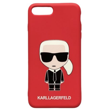 IPhone 7 Plus/8 Plus Karl Lagerfeld Soft Silicone Case Ikonik Red