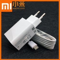 Xiaomi Charger QC 3.0 Fast Charge Power Adapter Usb Type C+Cable Type C To Type C White