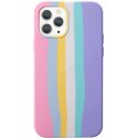 IPhone 12/12 Pro Sillicone Oem Case LO Rainbow Pink