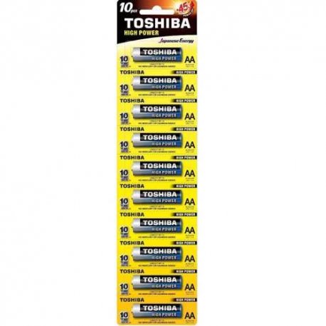 Toshiba High Power AA LR6 10 Pcs Pack Alkaline Blister