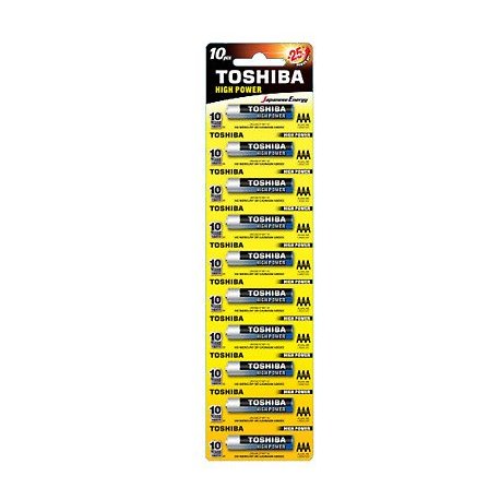 Toshiba High Power AAA LR03 10 Pcs Pack Alkaline Blister