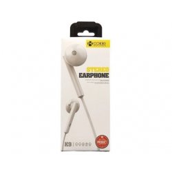 Cokike K9 Extra Bass Stereo Earphone With Microphone White