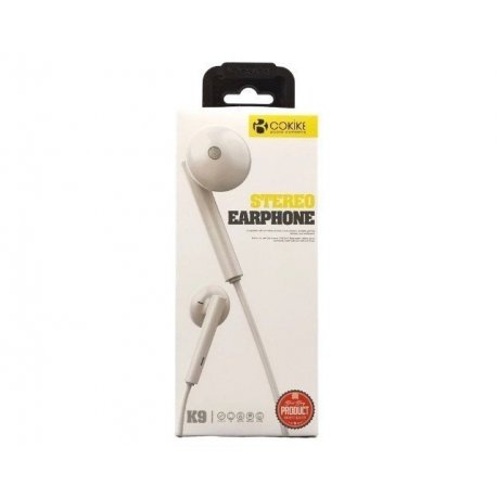 Cokike C2 Extra Bass Stereo Earphone With Microphone White