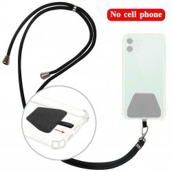 Borofone Universal Cell Phone Lanyard with Adjustable Nylon Neck Strap Black