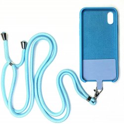 Borofone Universal Cell Phone Lanyard with Adjustable Nylon Neck Strap Light Blue