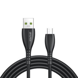 AWEI CL-115M Micro Usb Cable 2.4A Fast Charging Black