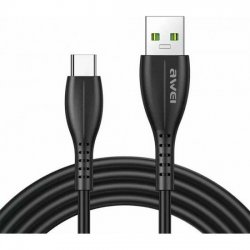 AWEI CL-115T Type C Cable 2.4A Fast Charging Black
