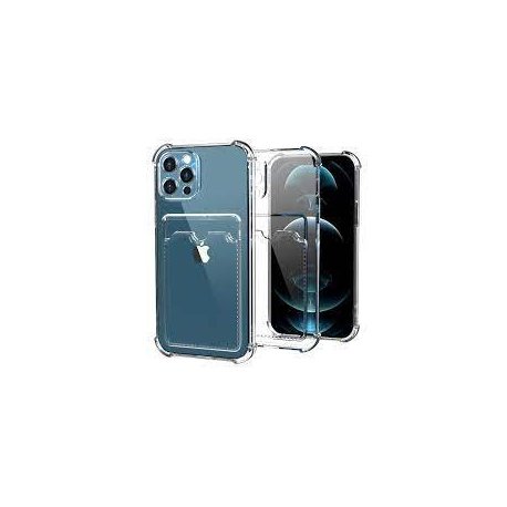 IPhone 11 Pro Luxury Shockproof Card Holder Case Transperant