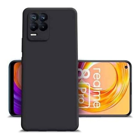 Realme 8/8 Pro Silky And Soft Touch Silicone Cover Black