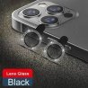IPhone 12 Pro Max Ring Camera Protective Tempered Glass Glitter Black
