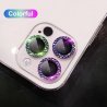 IPhone 11/11Mini/12/12 Mini Ring Camera Protective Tempered Glass Glitter Colourful