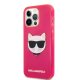 IPhone 13 Pro Max Original Faceplate Case KARL LAGERFELD Pink Transparent Fluo KLHCP13XCHTRP