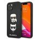 IPhone 13 Original Faceplate Case KARL LAGERFELD PU Embrossed Choupette Black KLHCP13MSAKICKCBK